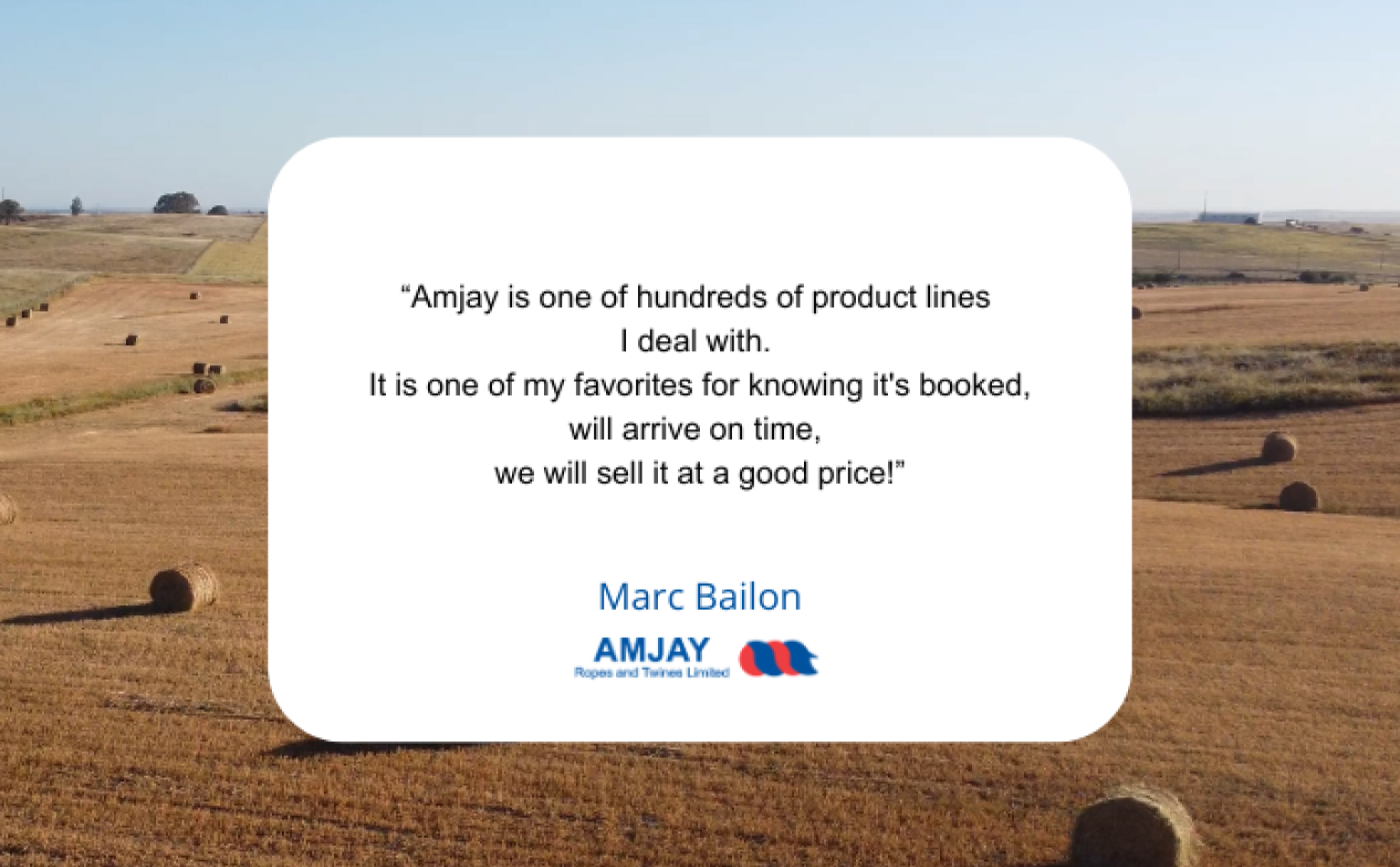 Testimonial | amjay